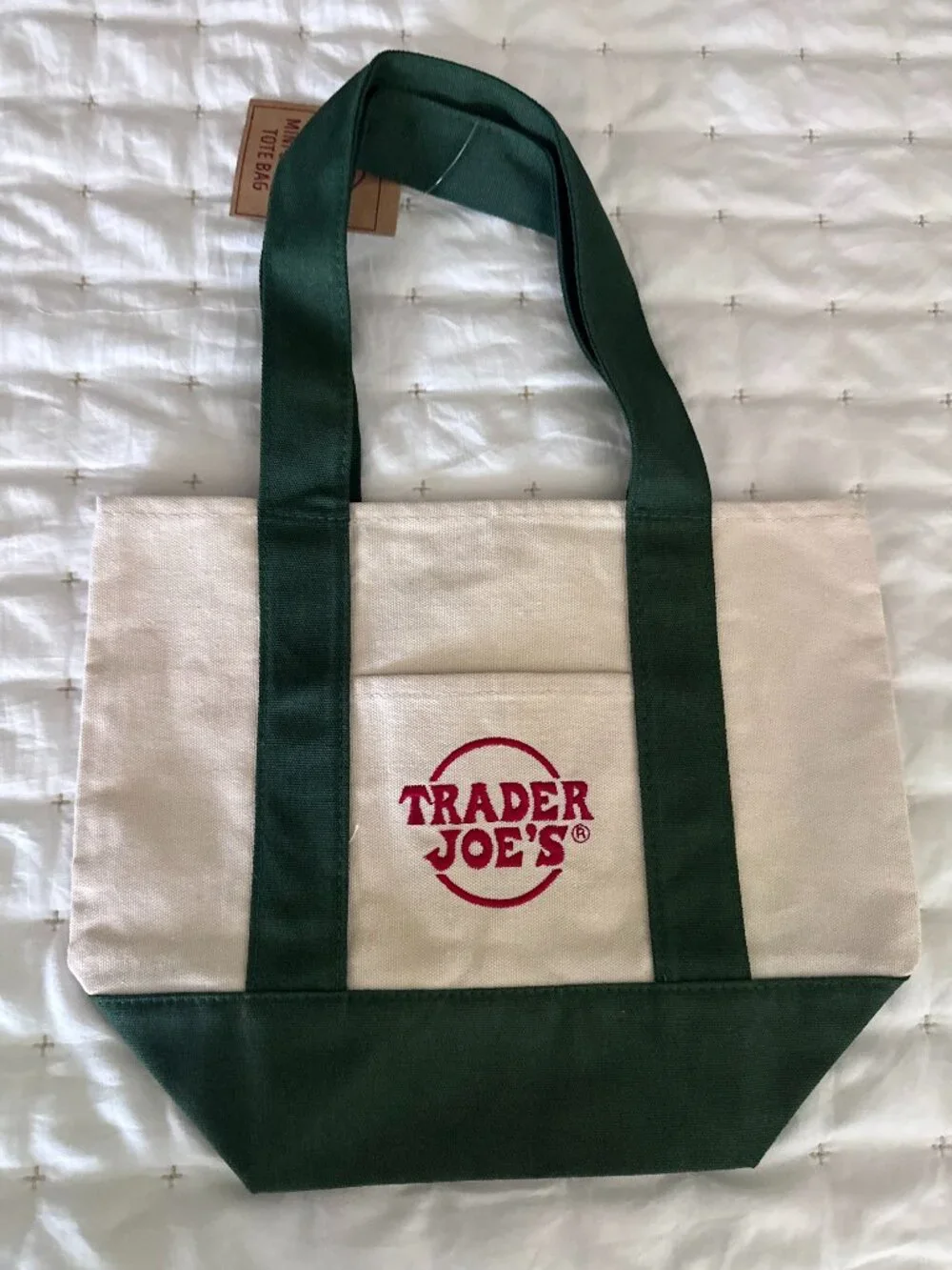 Trader Joes Mini Tote set of 2 - Red and Green NWT